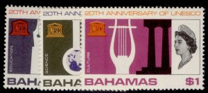 BAHAMAS QEII SG292-294, 1966 UNESCO set, NH MINT.
