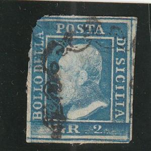 Two Sicilies  Scott#  13g  Used w/HR