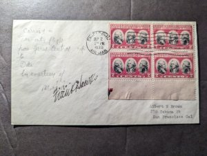 1933 USA Signed Airmail Cover Chicago IL to San Francisco CA USA