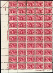 370, 2¢ Scarce Part Pane of 50 Stamps Cat $955.00 - Stuart Katz