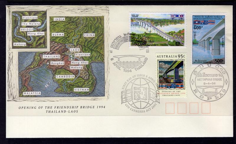 Australia 1371 Bridge Joint Issue U/A FDC