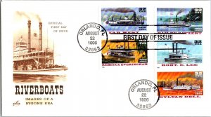 KAPPYSstamps FDC ARTCRAFT 1996 - SCOTT 3091-5 - RIVERBOATS FDC10