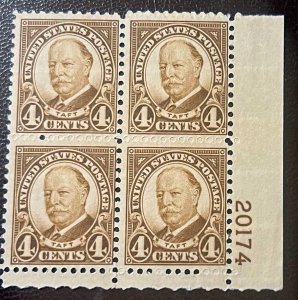 Scott #685 Plate Block F/VF centering MNH