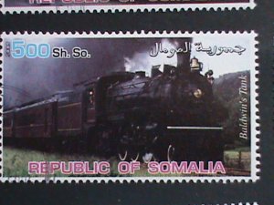​SOMALIA STAMP:2002 WORLD CLASSIC TRAINS CTO -MNH LARGE SET. #3 CONDITION FINE