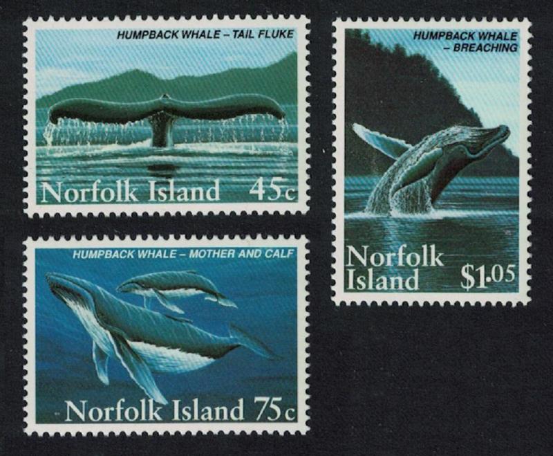 Norfolk Humpback Whale Conservation 3v SG#587-589 SC#573-575