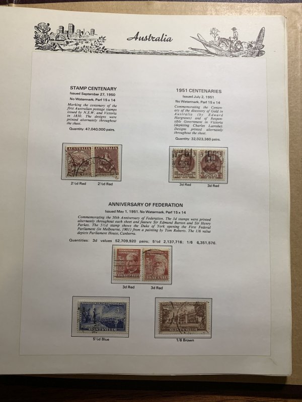 STAMP STATION PERTH Australia #Collection 1928 to Christmas1974 -Used- Unchecked