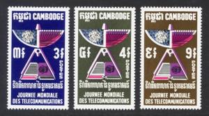 Cambodia Sc# 228-30 MNH World Telecommunications Day