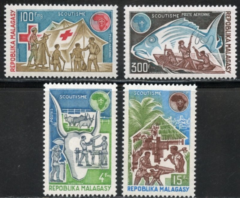 Malagasy Republic Scott 504-05/C122-123 MVFNHOG - Boy Scouts - SCV $5.90