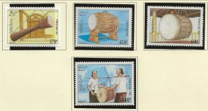 LAOS Sc 1188-91 NH issue of 1994 - MUSICAL INSTRUMENTS