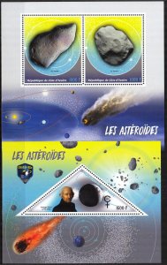 Ivory Coast 2018 Space Asteroids 2 S/S MNH