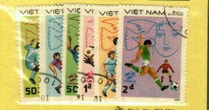 Vietnam DR #1210-5 used 1982 World Cup Soccer