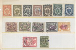 U.S. 14 Different State Stock Transfer Revenue Stamps