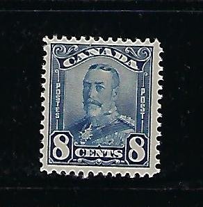 CANADA SCOTT #154 1928 -29 GEORGE V 8 CENTS (BLUE) -  MINT HINGED