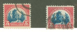 United States #573-573a  Single
