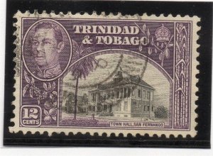 Trinidad & Tobago 1938 Early Issue Fine Used 12c. 033897