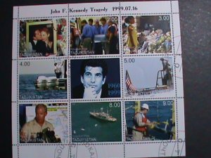 TAJIKISTAN 1999-JOHN F. KENNEDY TRAGEDY CTO SHEET-VF  WE SHIP TO WORLDWIDE