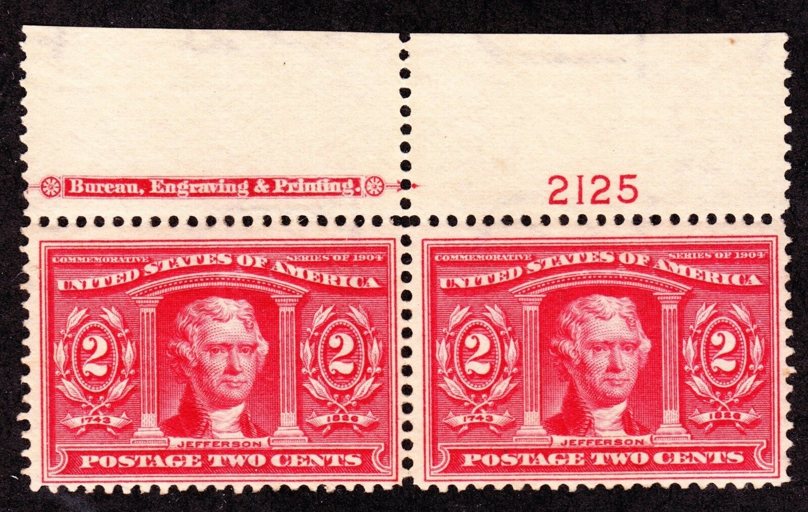 1904 Jefferson Louisiana Purchase Commemorative 2-Cent US Postage