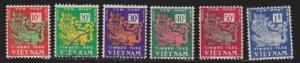 VIETNAM Scott # J1-6 MNG & Used - Postage Dues