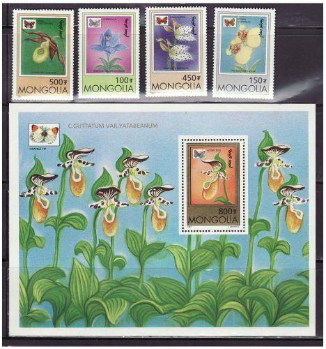 Mongolia - Butterflies/Orchids 9 Stamps & 2 S/S 2269-79