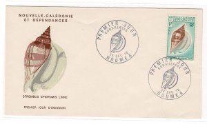 New Caledonia FDC 1970 seashell