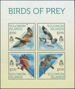 Solomon Islands 2013 Sc 1429 BIrds Osprey Harrier Falcon Eagle CV $7.75