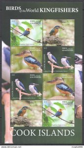 2020 Cook Islands Kingfishers Birds Of The World Fauna Kb ** Nw0512