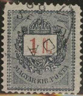 HUNGARY Scott 34a used 1888 red numerals perf 11.5 CV$3.50