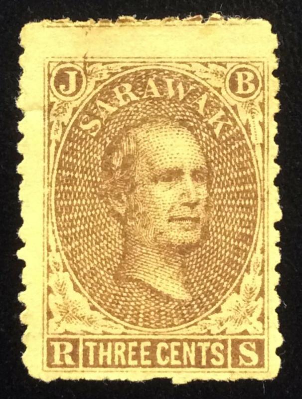  Malaya Sarawak 1869 Sir James Brooke 3c MH SG#1 CV£55 M2012 