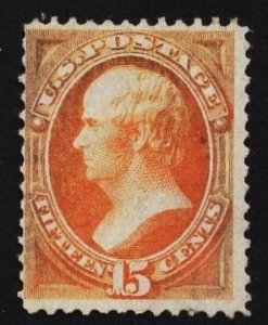 CERTIFIED US Stamp #141 15c Orange Webster H Grill MINT NO GUM SCV $2500. PSAG