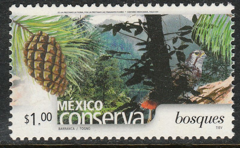 MEXICO CONSERVA 2254, $1P FORESTS. MINT, NH. VF.