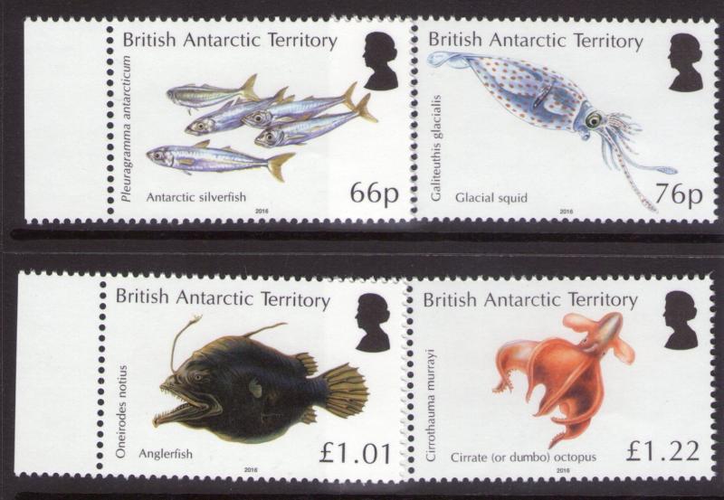 British Antarctic Territory OCEAN ZONES Set  MNH