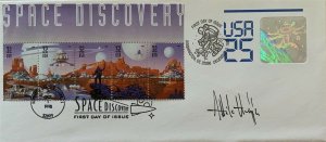 Hideaki Nakano U617 Space Envelope 3238-42 Space Discovery Double 1st Day Cover