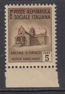 Italy CLN - Ponte Chiasso n.1 cv 1200$ Variety inverted ovp. Signed Oliva MNH**