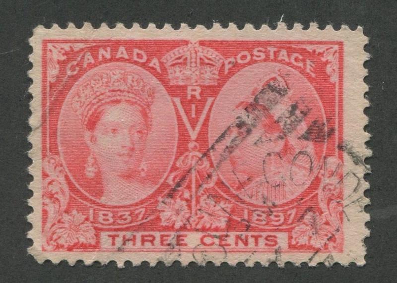 CANADA #53 USED JUBILEE SQUARED CIRCLE CANCEL STE. CUNEGONDE