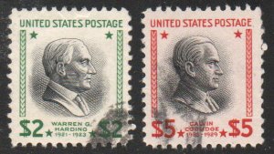 US #833 - 834 SUPERB JUMBOS, light cancels, beautifully centered, GEM!