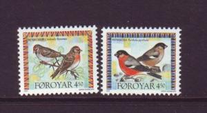 Faroe Islands Sc 313-4 1997 bird stamps mint NH