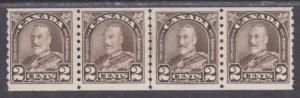 Canada Uni 182iii MNH. Cockeyed King Variety Strip  