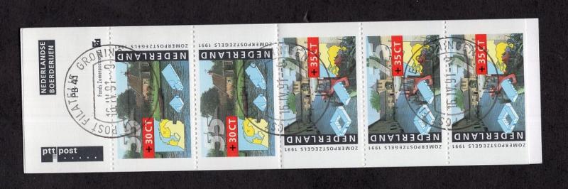 Netherlands #B656-658b  1991  cancelled  booklet PB 41 cultural welfare