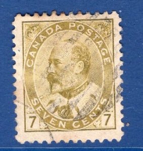 Canada  #92  used  1903-08  Edward VII  7c