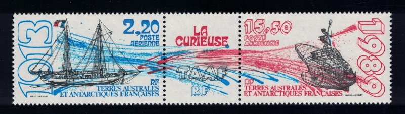 FSAT TAAF Ships 2v Strip with label 1989 MNH SG#250-251 MI#252-253