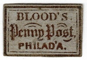 (I.B) US Local Post : Blood's Penny Post (Philadelphia) 