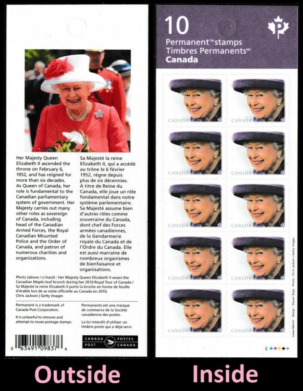 Canada 3137a Queen Elizabeth II P booklet 10 MNH 2019
