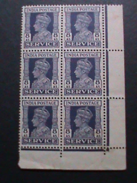 ​INDIA-1939-SC#O112 83 YEARS OLD STAMPS- KING GEORGE VI MNT IMPRINT BLOCK VF