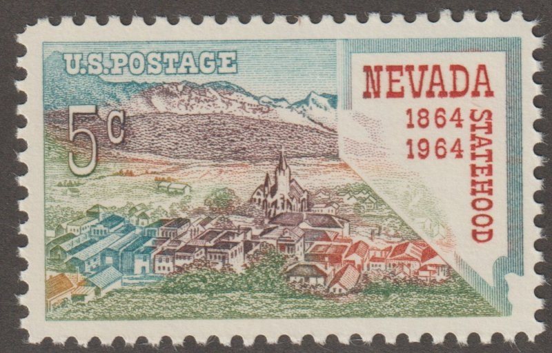 U.S.  Scott# 1248 1964 Nevada Statehood Issue XF MNH