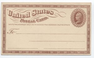 1873 UX1 postal card bright mint example large watermark [y8982]