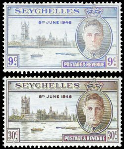 Seychelles 1946 Sc#149/150 PEACE ISSUE WWII Set (2) MH