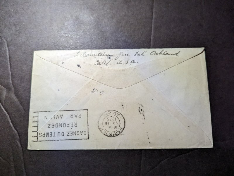 1935 USA Airmail Cover Oakland CA to Basel Switzerland