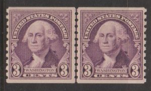 U.S. Scott #721 Washington Stamp - Mint NH Line Pair