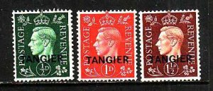 Great Britain Tangier-Sc#515-17- id7-unused hinged KGVI set-Peace issue-1937-