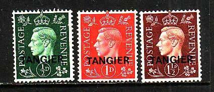 Great Britain Tangier-Sc#515-17- id7-unused hinged KGVI set-Peace issue-1937-